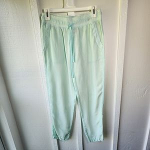Hard Tail Forever Cupra Mint Pant Capri Cuffs Elastic Drawstring Waist Small